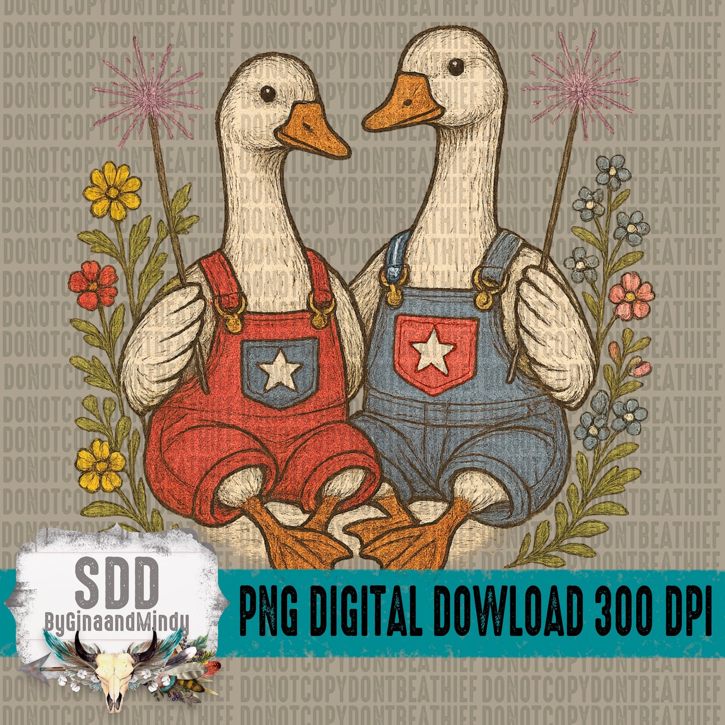 4th of July Vintage Geese
