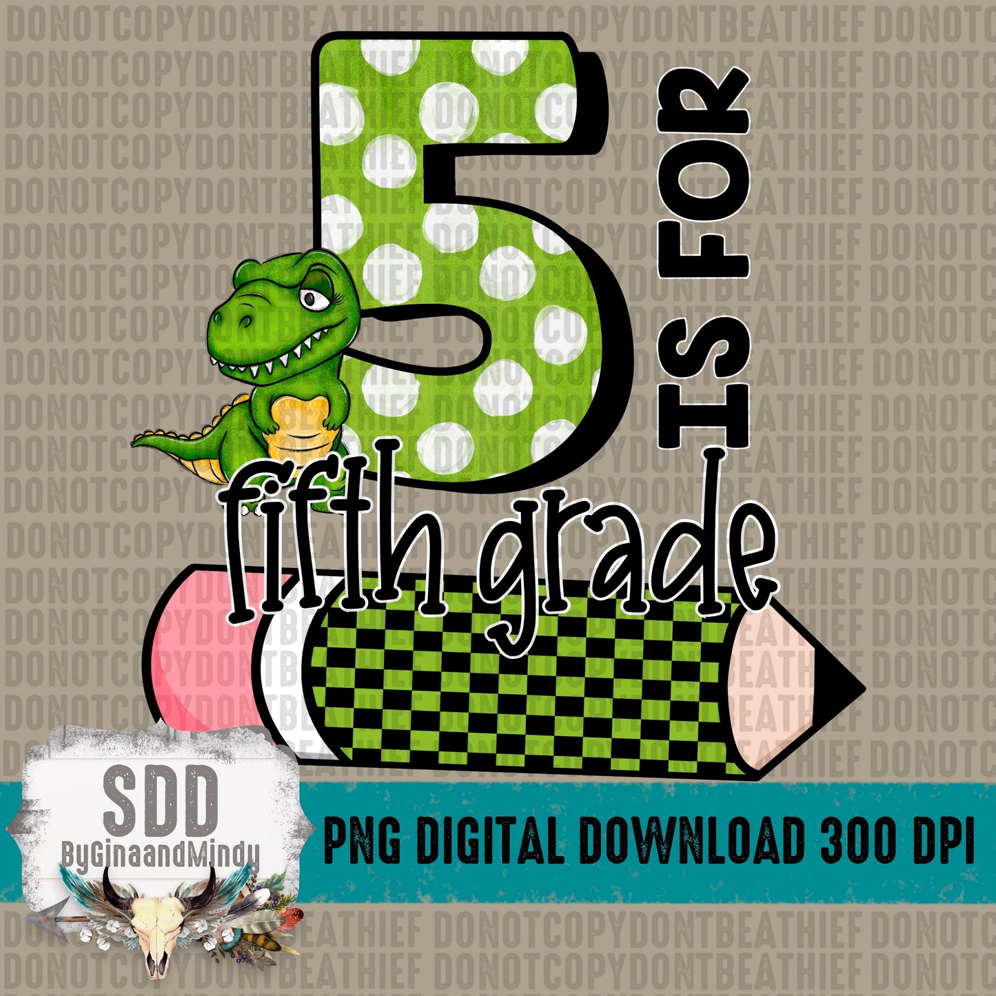 5 is for Fifth Grade Boy