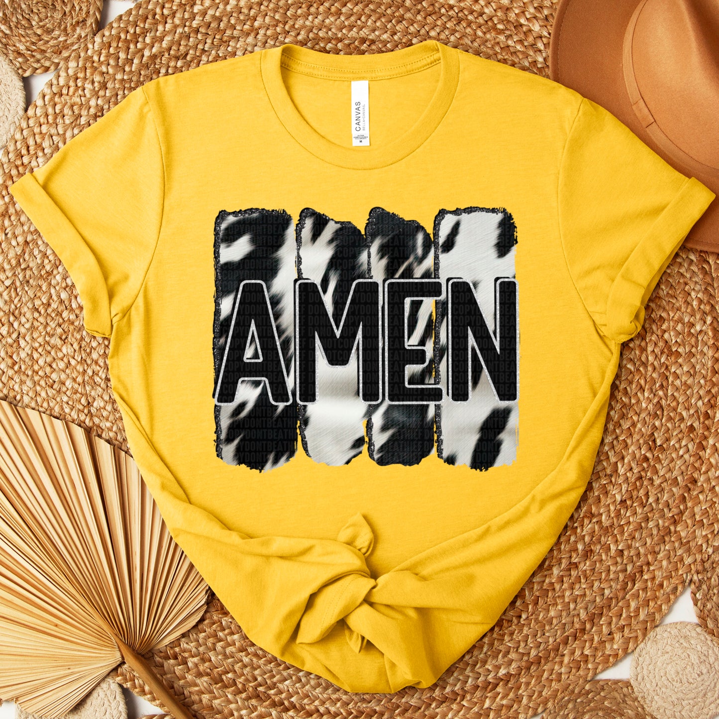 Amen Cowhide (Black & White)
