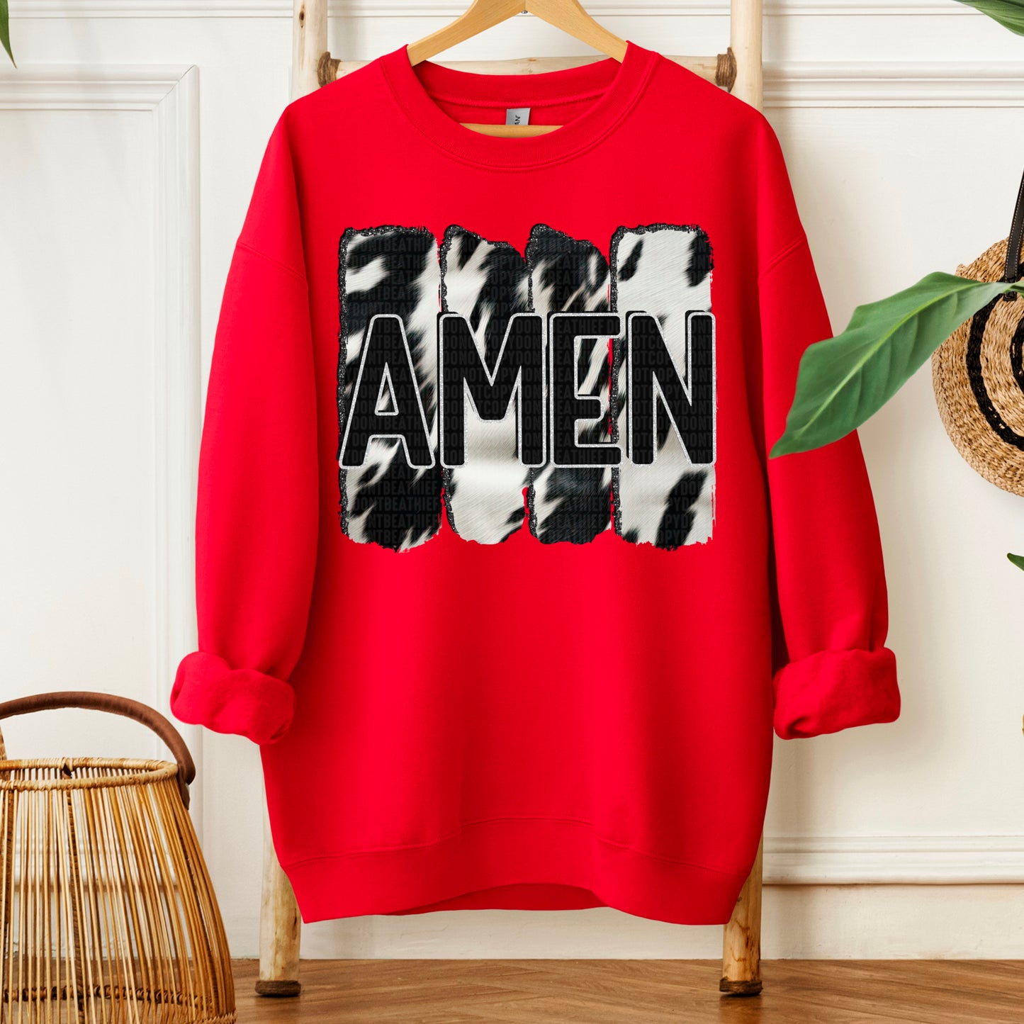 Amen Cowhide (Black & White)