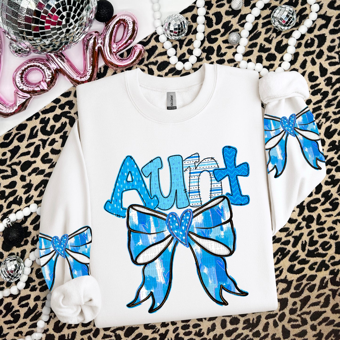 Blue Coquette Valentines Day; Aunt