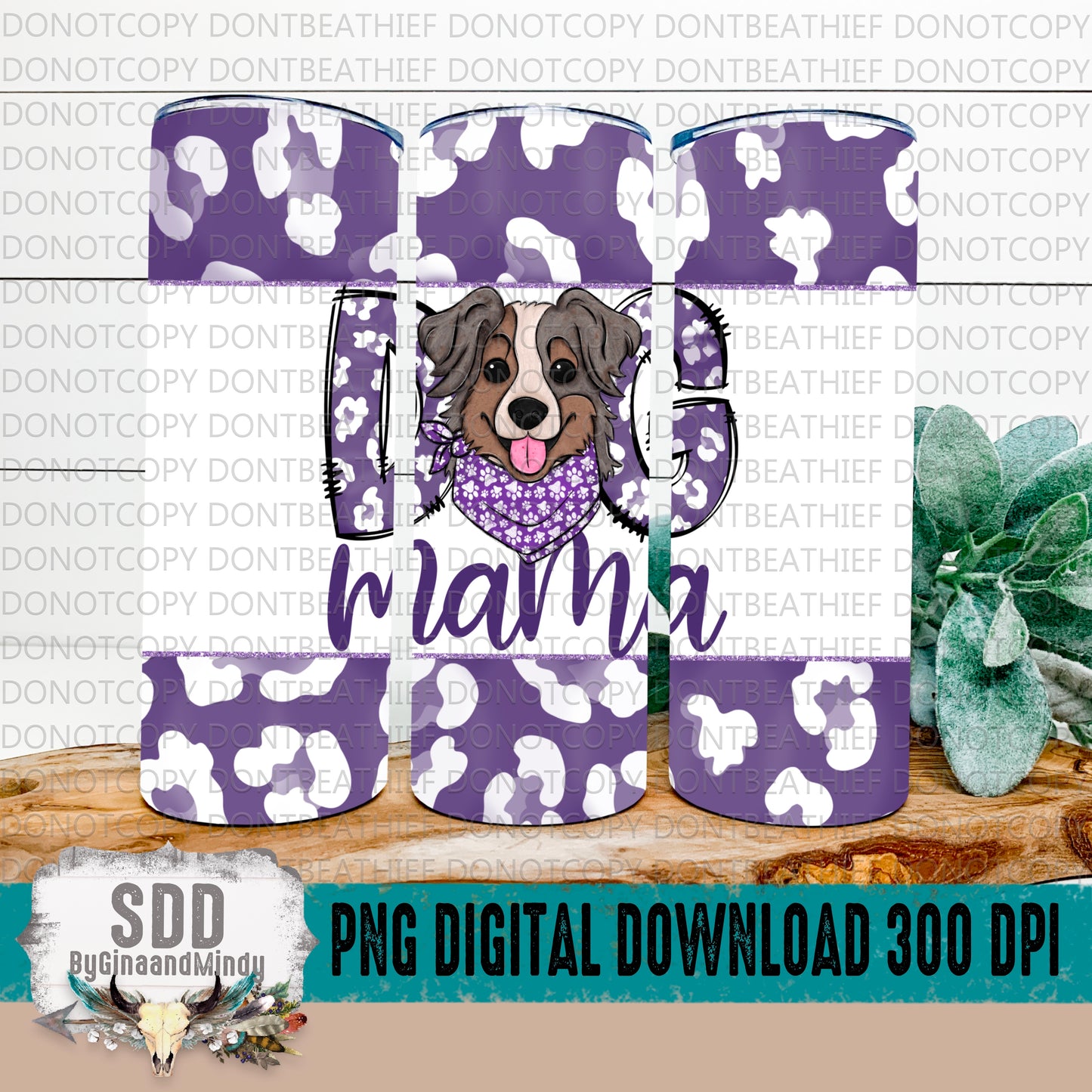 Aussie Dog Mama Digital Tumbler