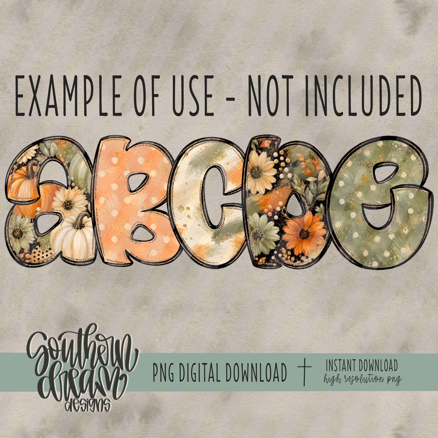 Autumn Meadow Collection Digital Paper (Not Seamless)