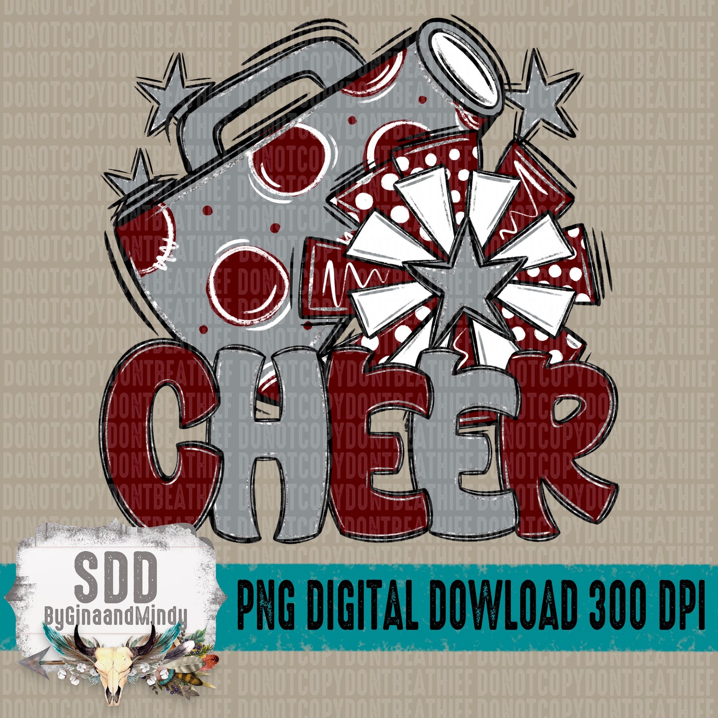 Cheer Bundle; Burgundy & Grey