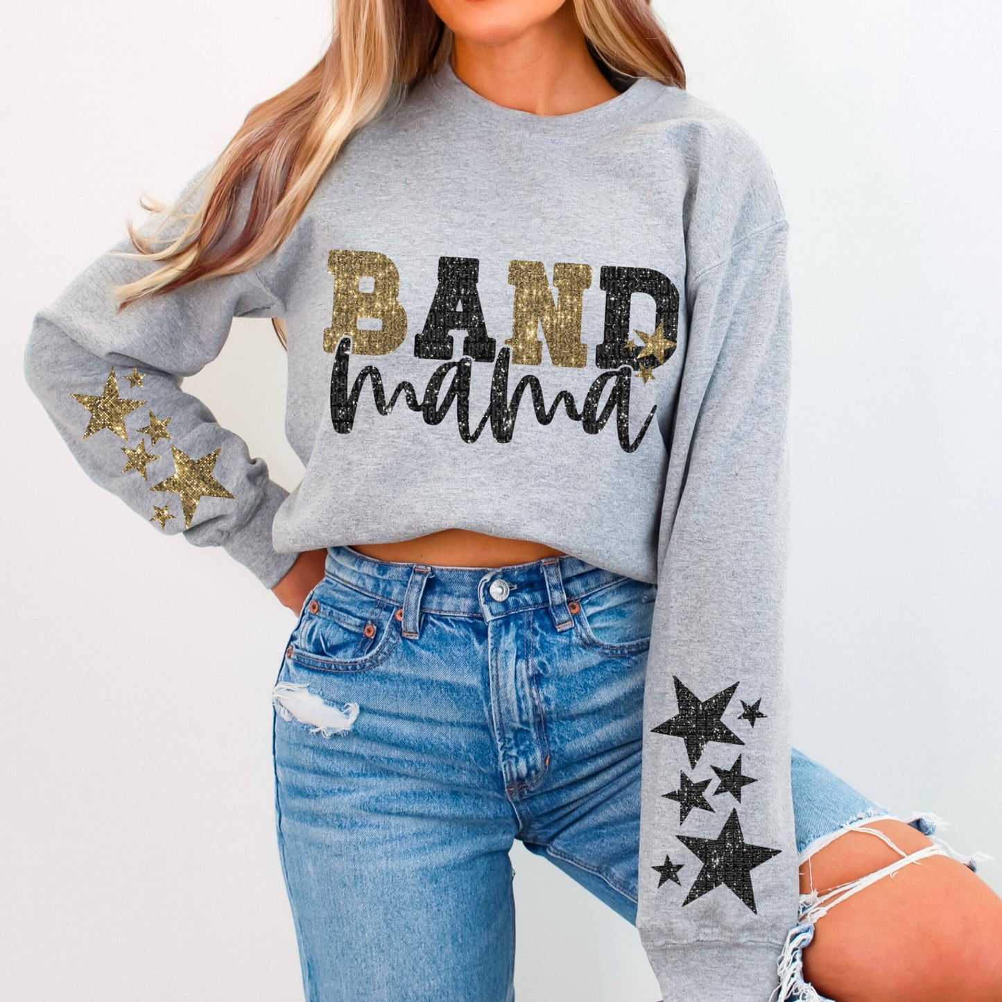 Band Mama Bundle With Stars; Black & Dark Gold