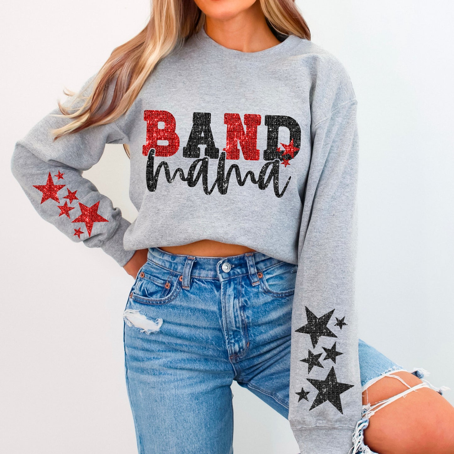Band Mama Bundle With Stars; Black & Red