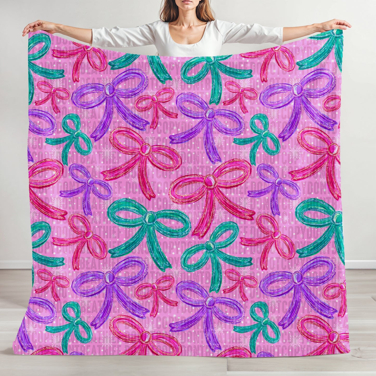 Snowflakes and Bows Seamless Bundle