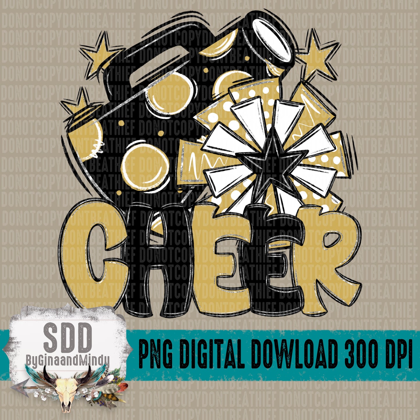 Cheer Bundle; Black & Vegas Gold