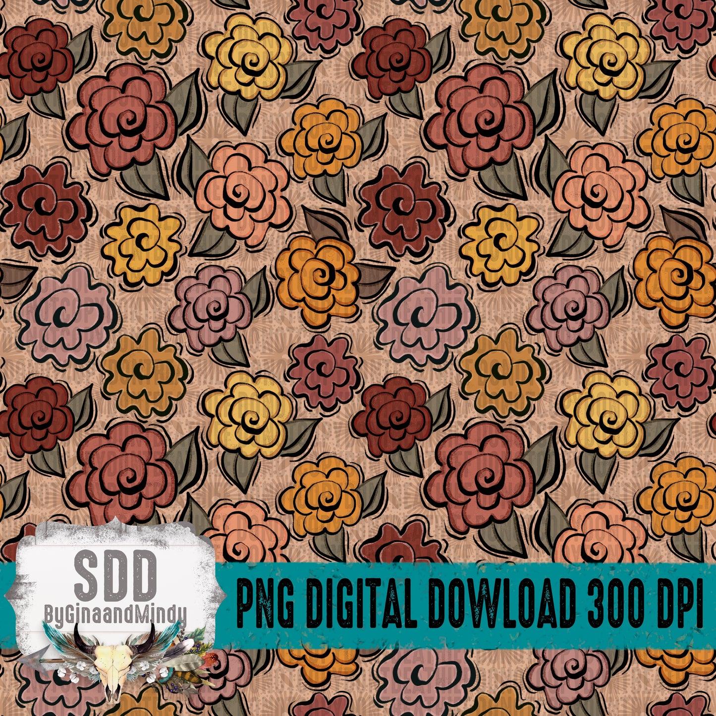 Fall Florals Seamless Bundle