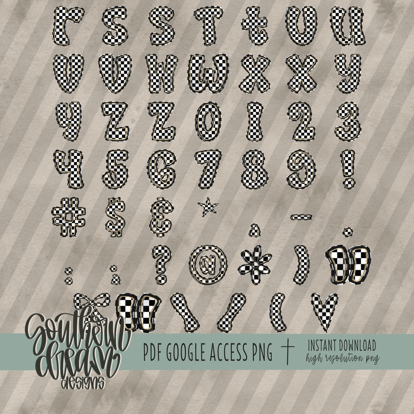 Boho Glam Alpha (3 Sets Aa-Zz, 0-9, Special Characters, Special Shapes)