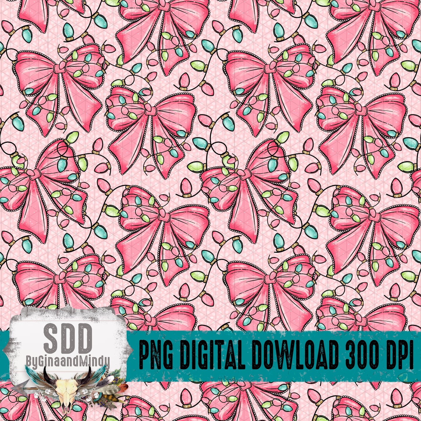 Bow and Lights Seamless Bundle