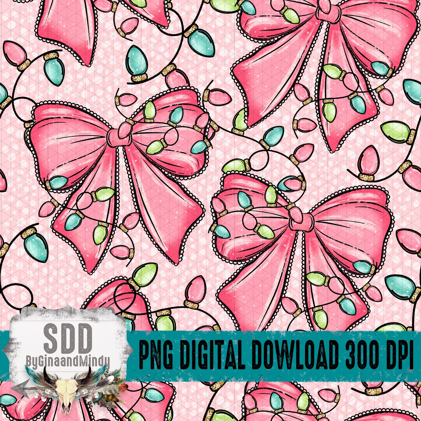 Bow and Lights Seamless Bundle