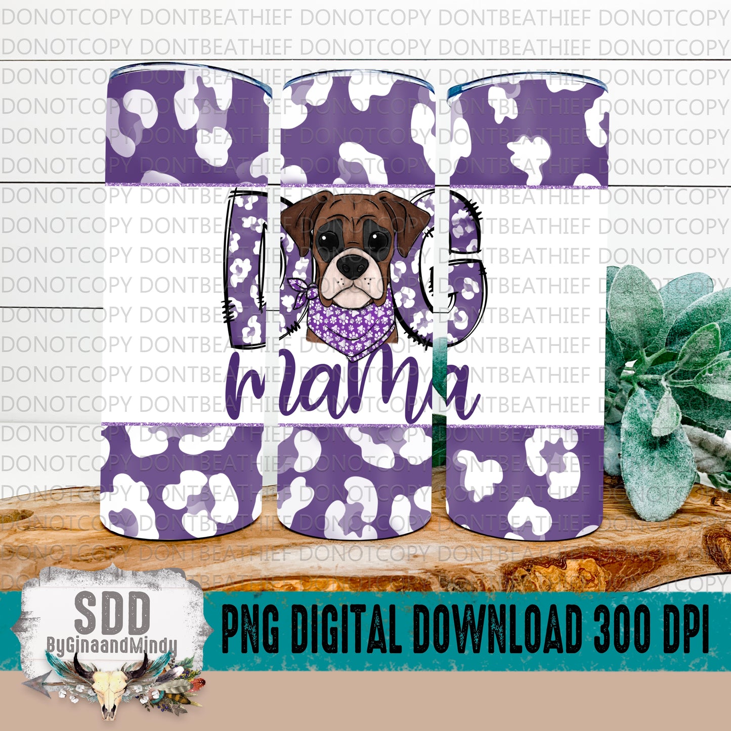 Boxer Dog Mama Digital Tumbler