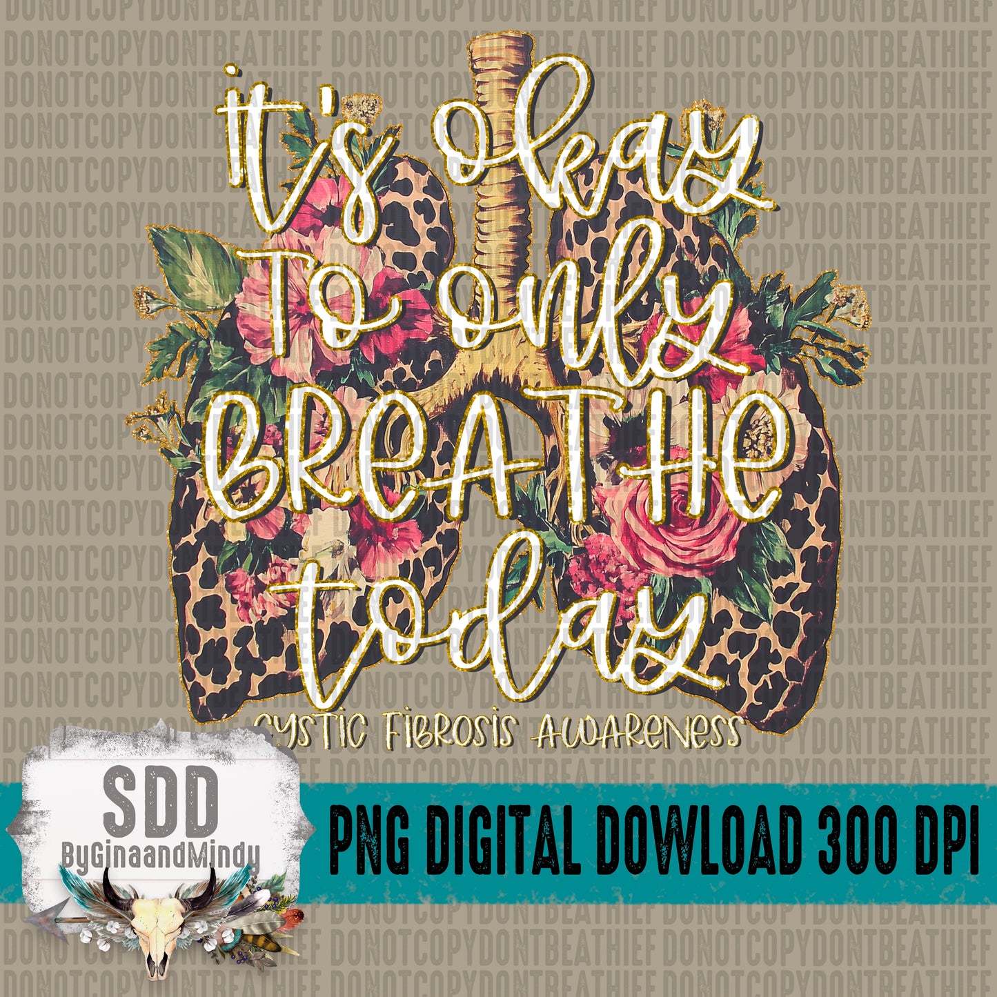 It's okay to only BREATHE today Bundle CYSTIC FIBROSIS VERSION (1 is full & the other is knockout words)