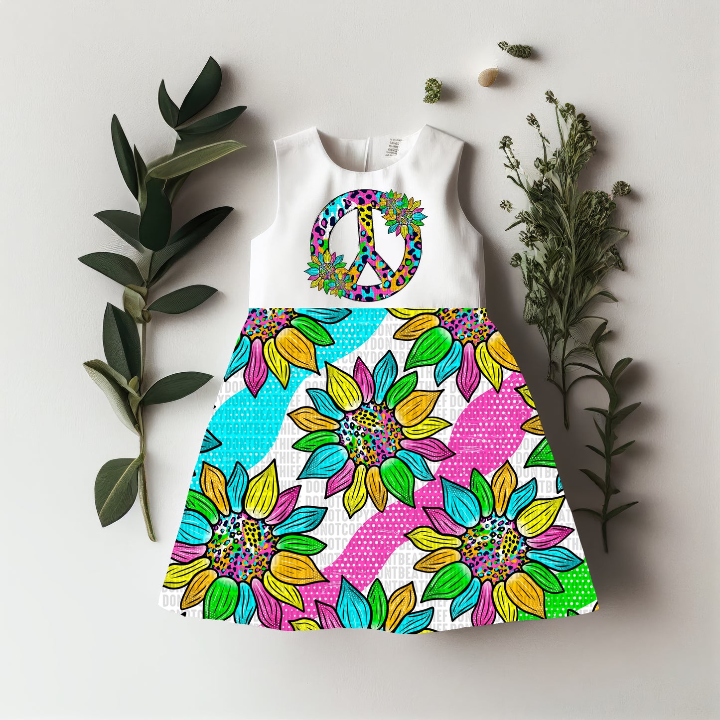 Leopard Sunflowers Digital NOT Seamless Paper