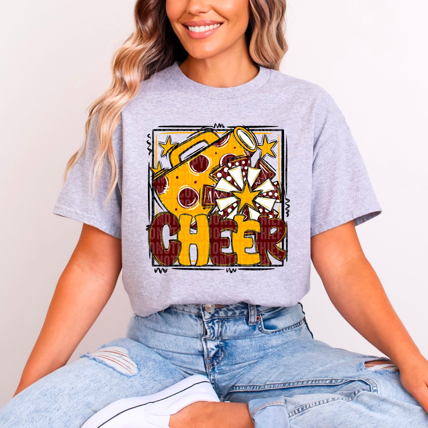 Cheer Bundle; Burgundy and Yellow Gold