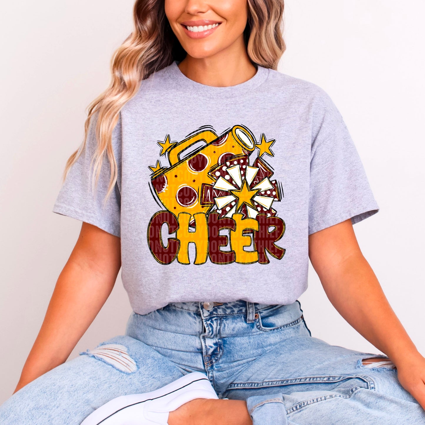 Cheer Bundle; Burgundy and Yellow Gold