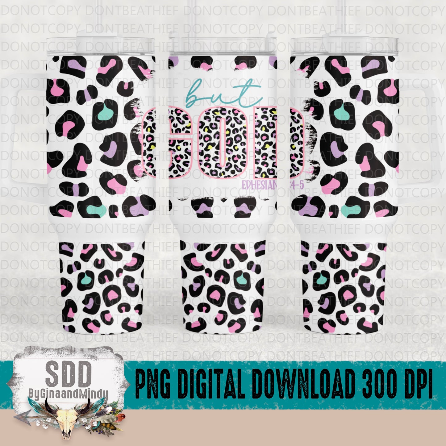 But God 40 oz Tumbler Digital Design