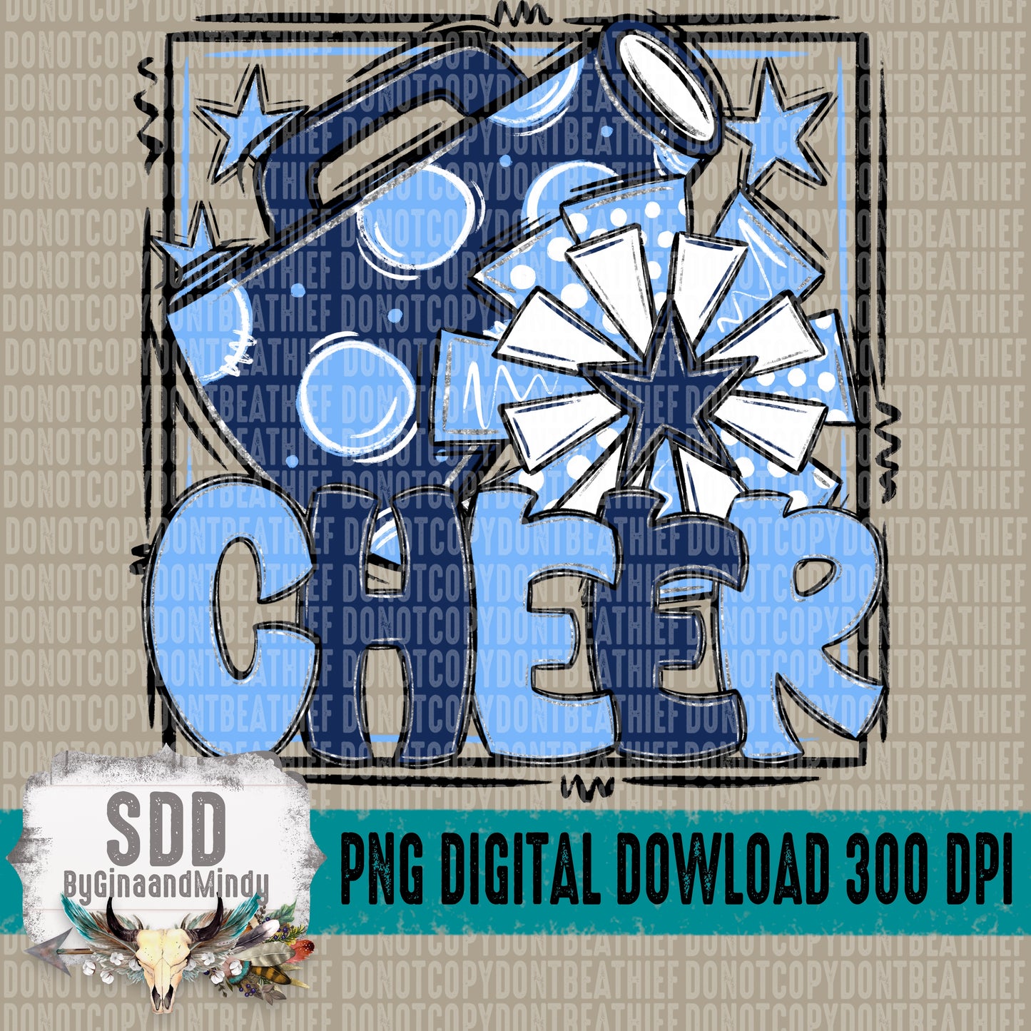 Cheer Bundle; Columbia Blue & Navy Blue