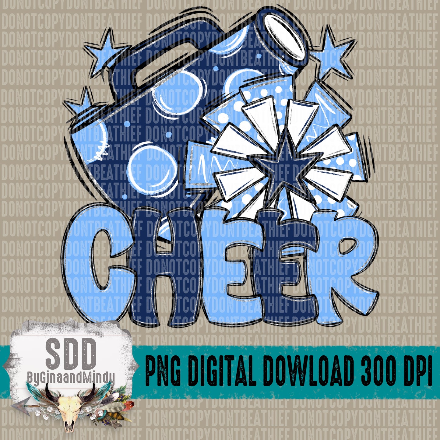 Cheer Bundle; Columbia Blue & Navy Blue