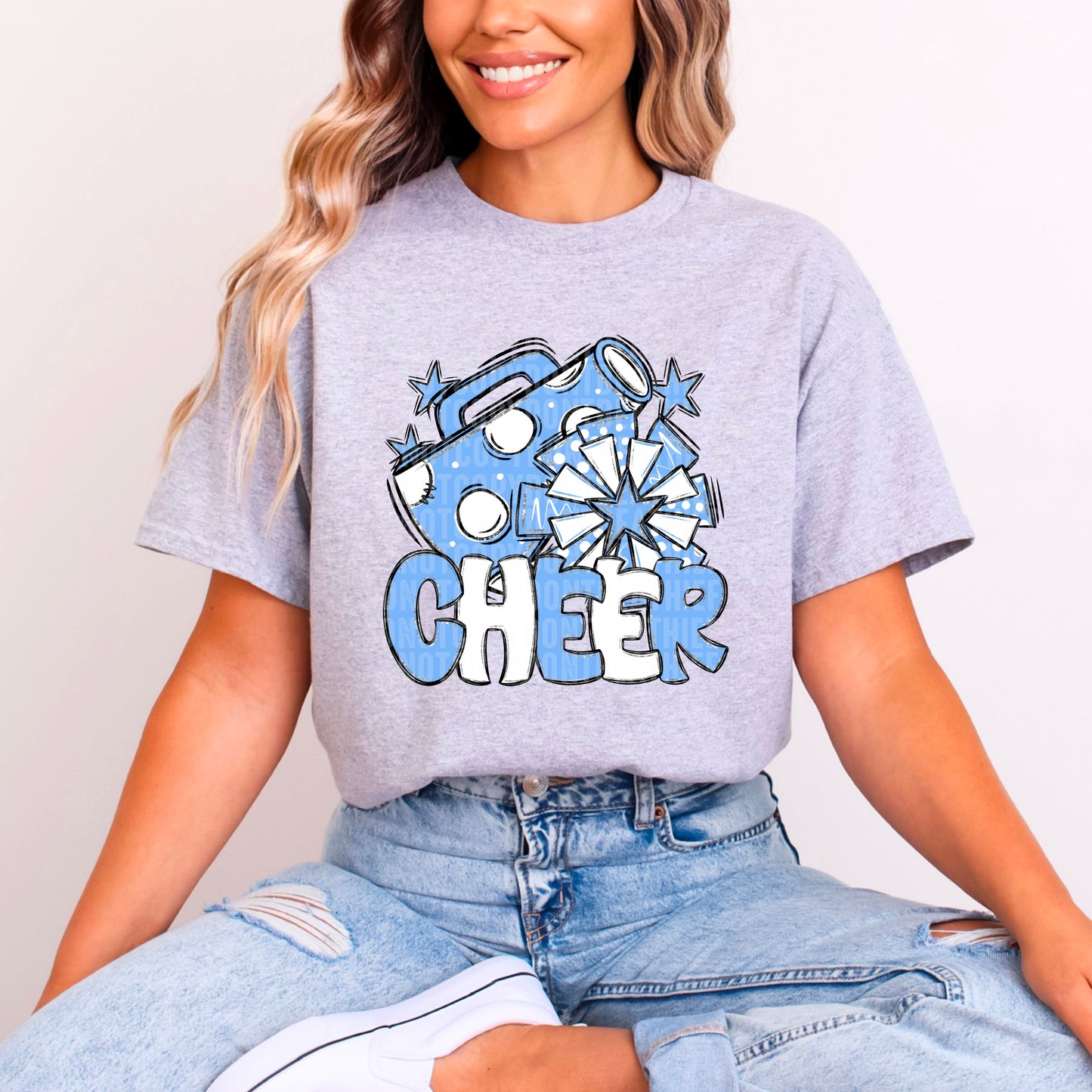 Cheer Bundle; Columbia Blue & White