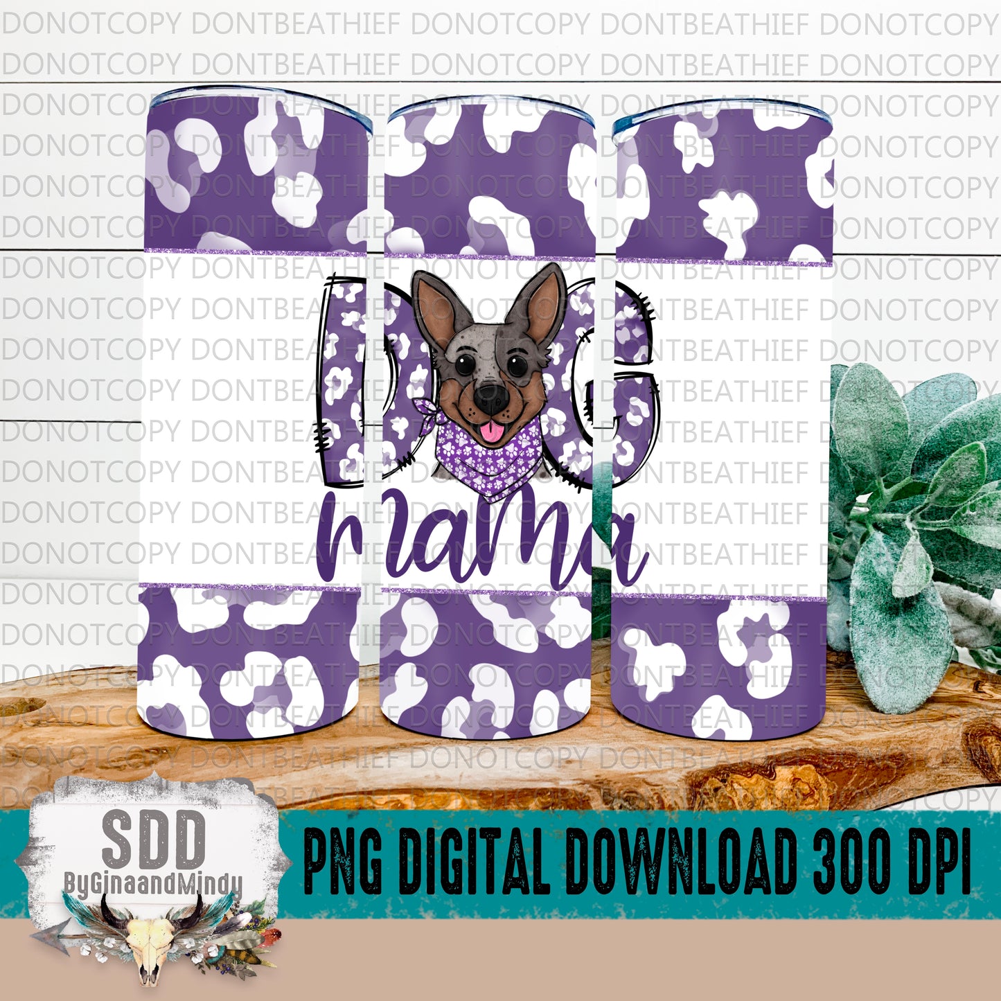 Cattle Dog Mama Digital Tumbler