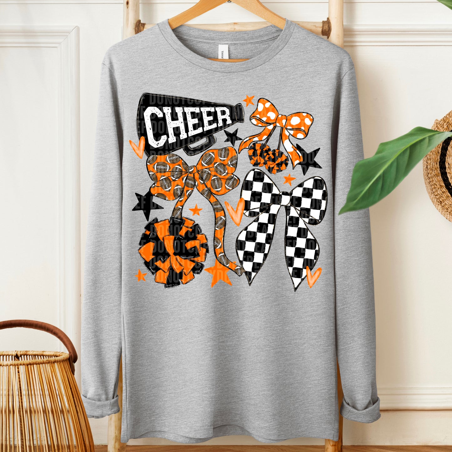 Cheer Bows; Orange & Black