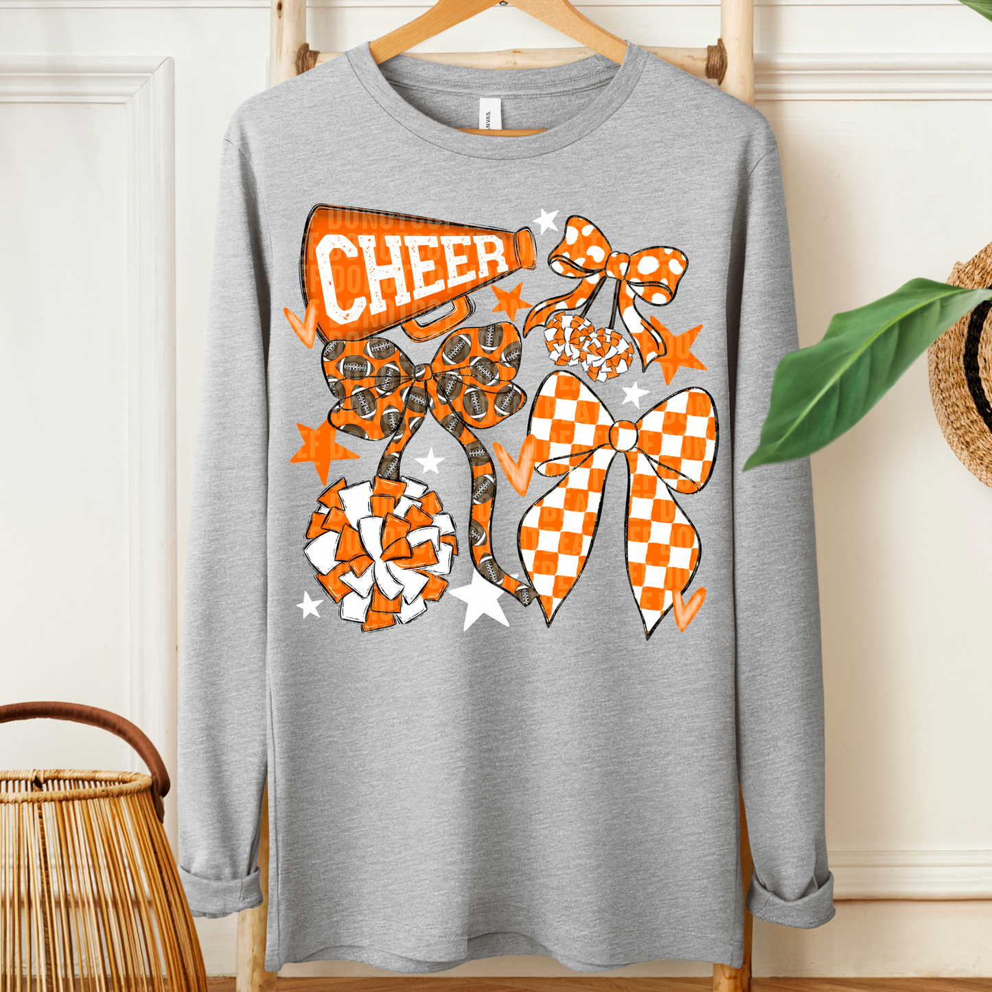 Cheer Bows; Orange & White