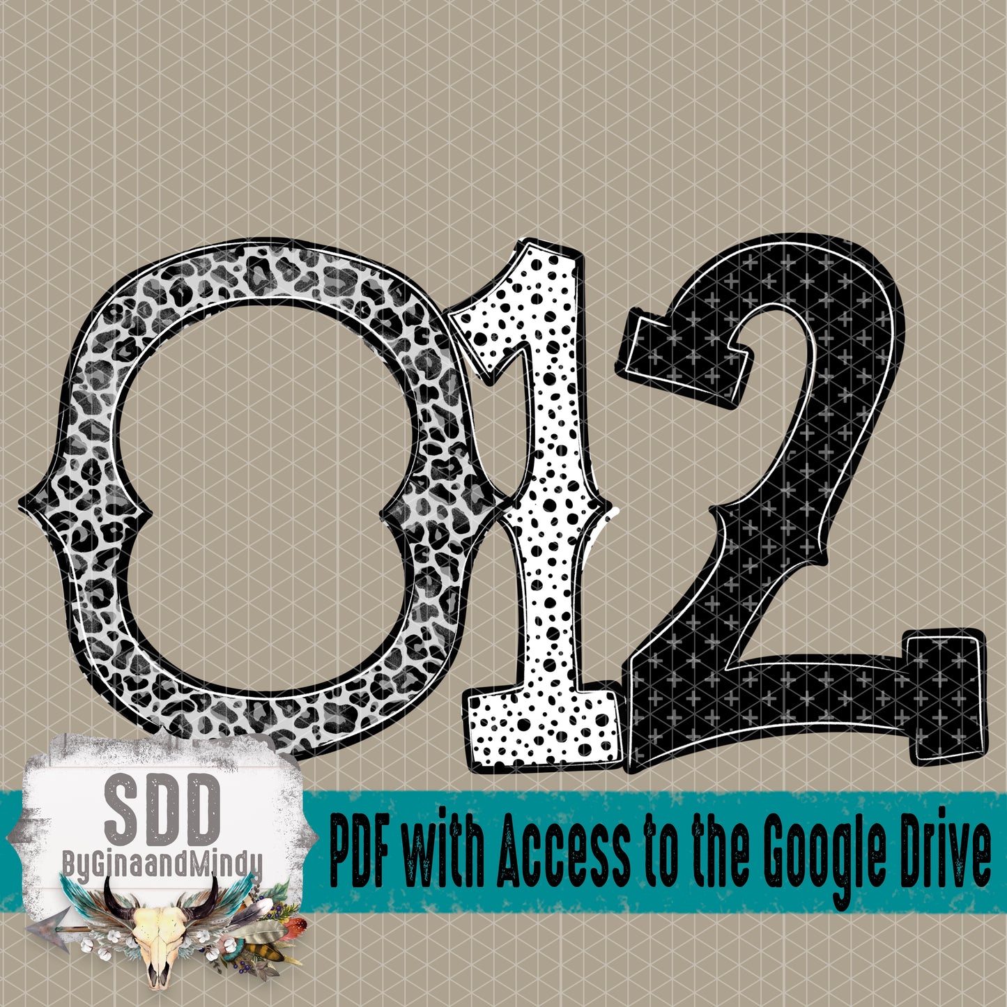 Christian Doodle Alpha (3 Sets Uppercase, 0-9, + Special Characters)