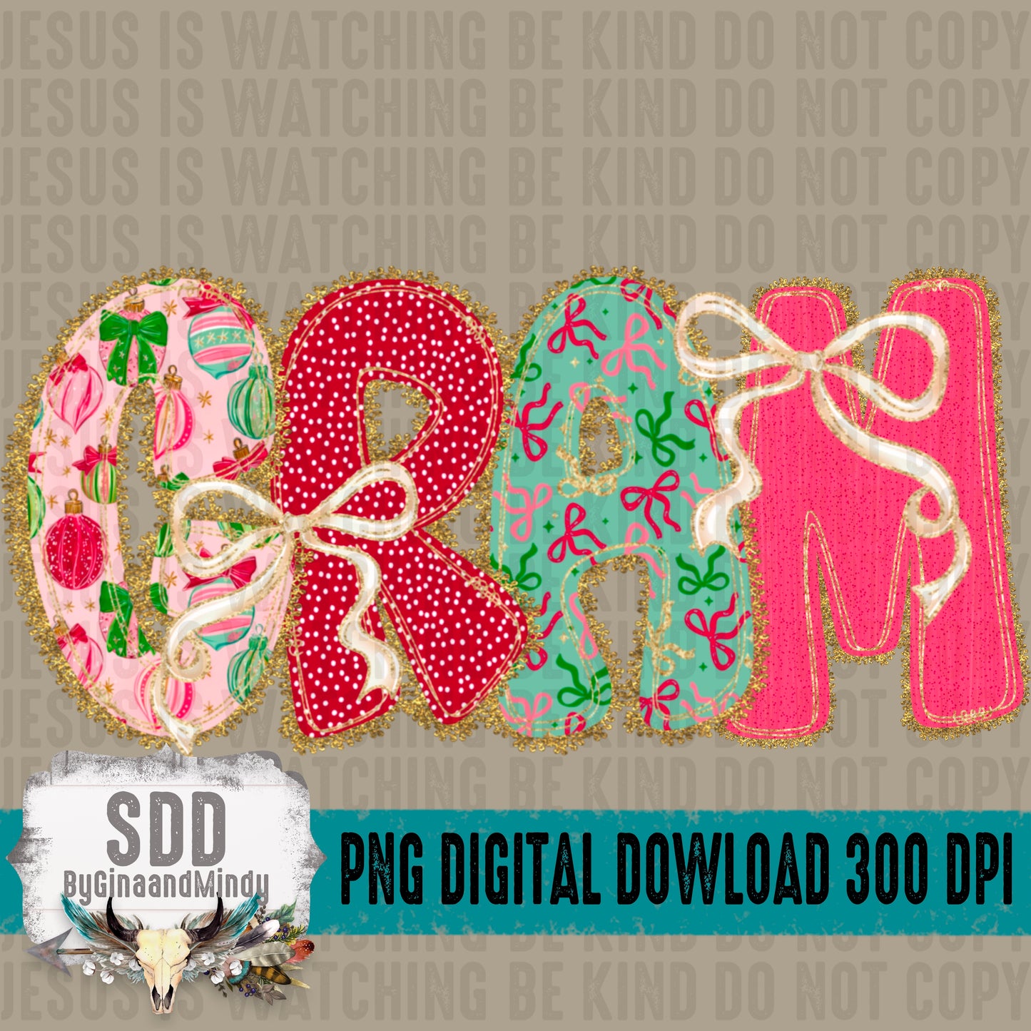 Christmas Bow Lace Collection; Gram