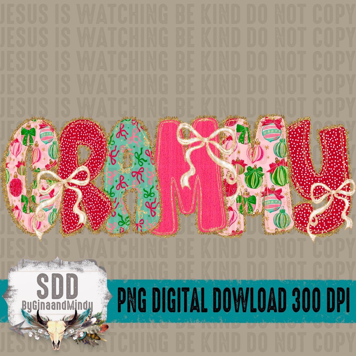 Christmas Bow Lace Collection; Grammy