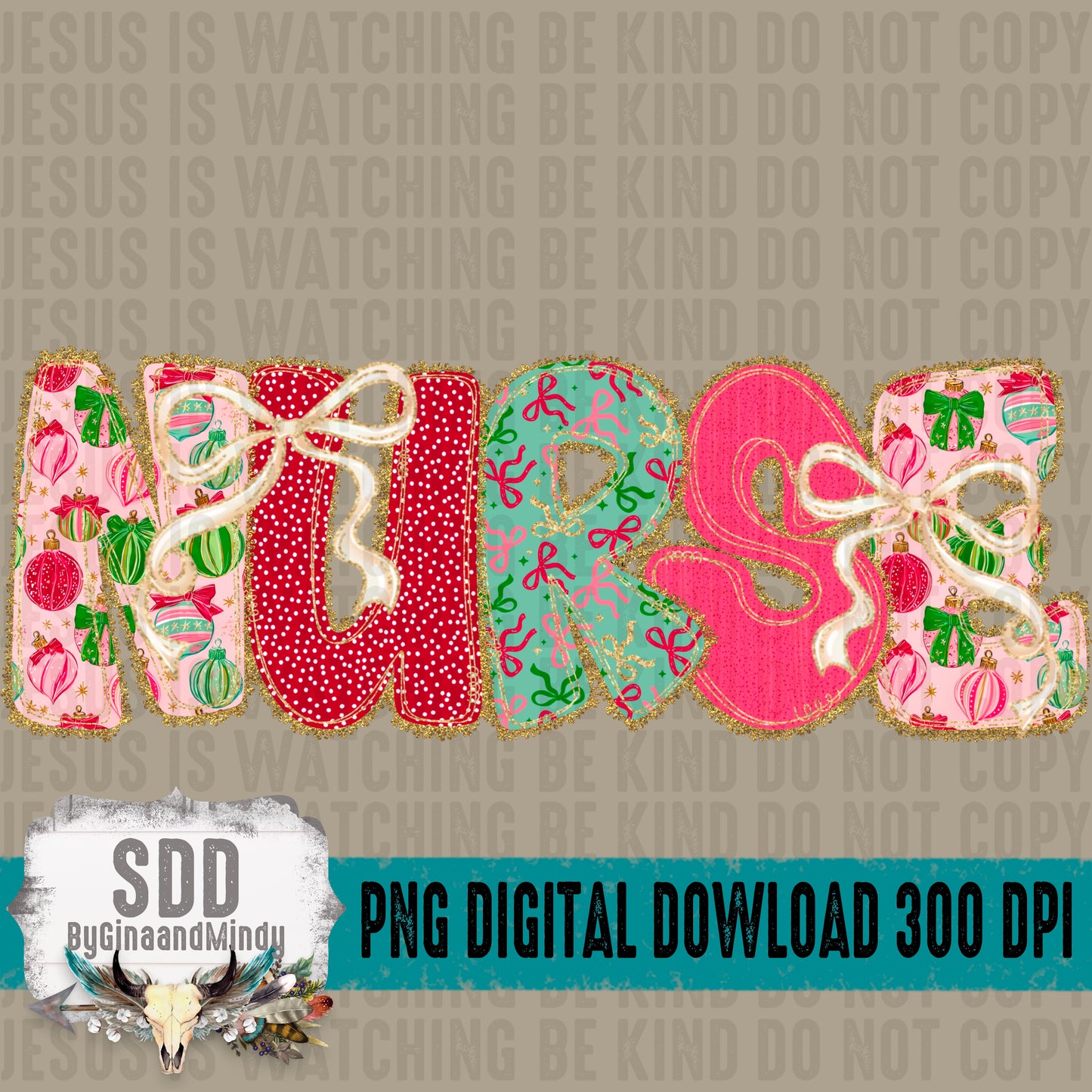 Christmas Bow Lace Collection; Nurse