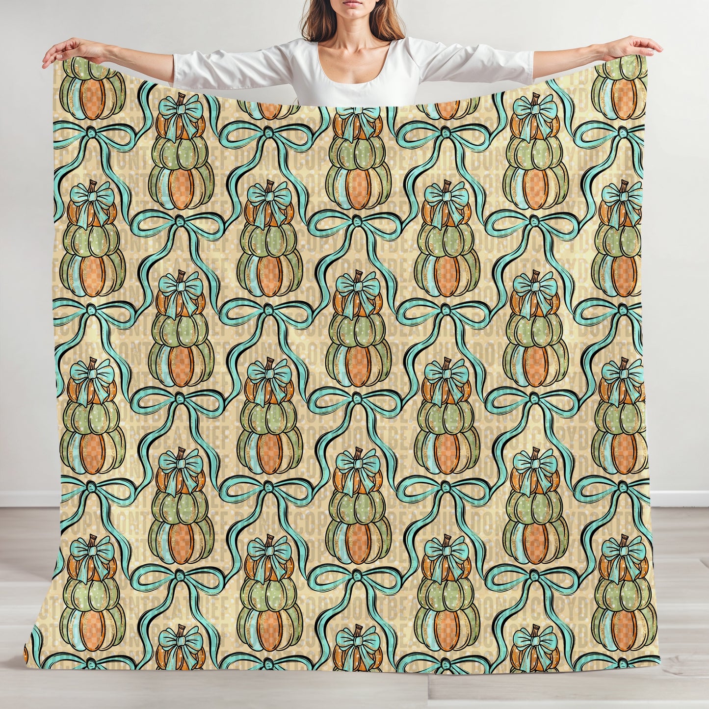Colorful Pumpkins Bow Trellis Seamless Bundle