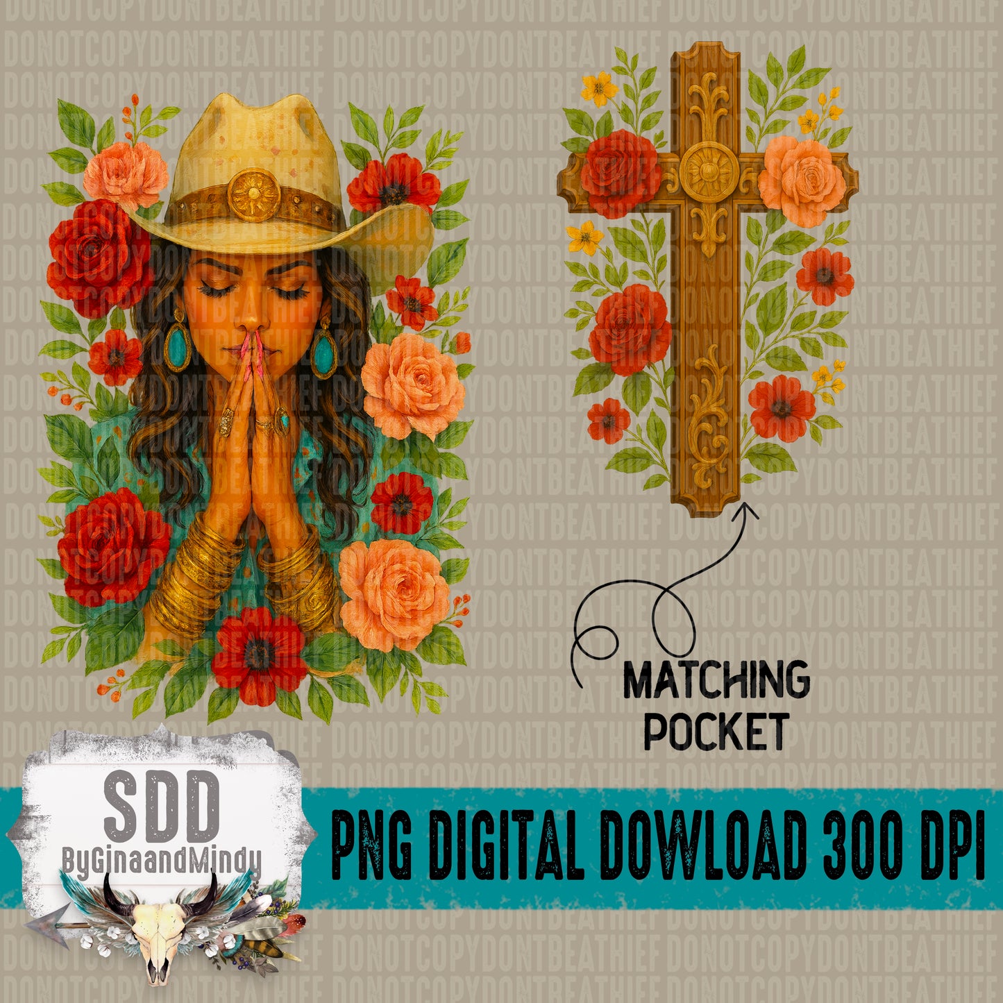 Praying Cowgirl Bundle; Light, Medium, Dark Skin