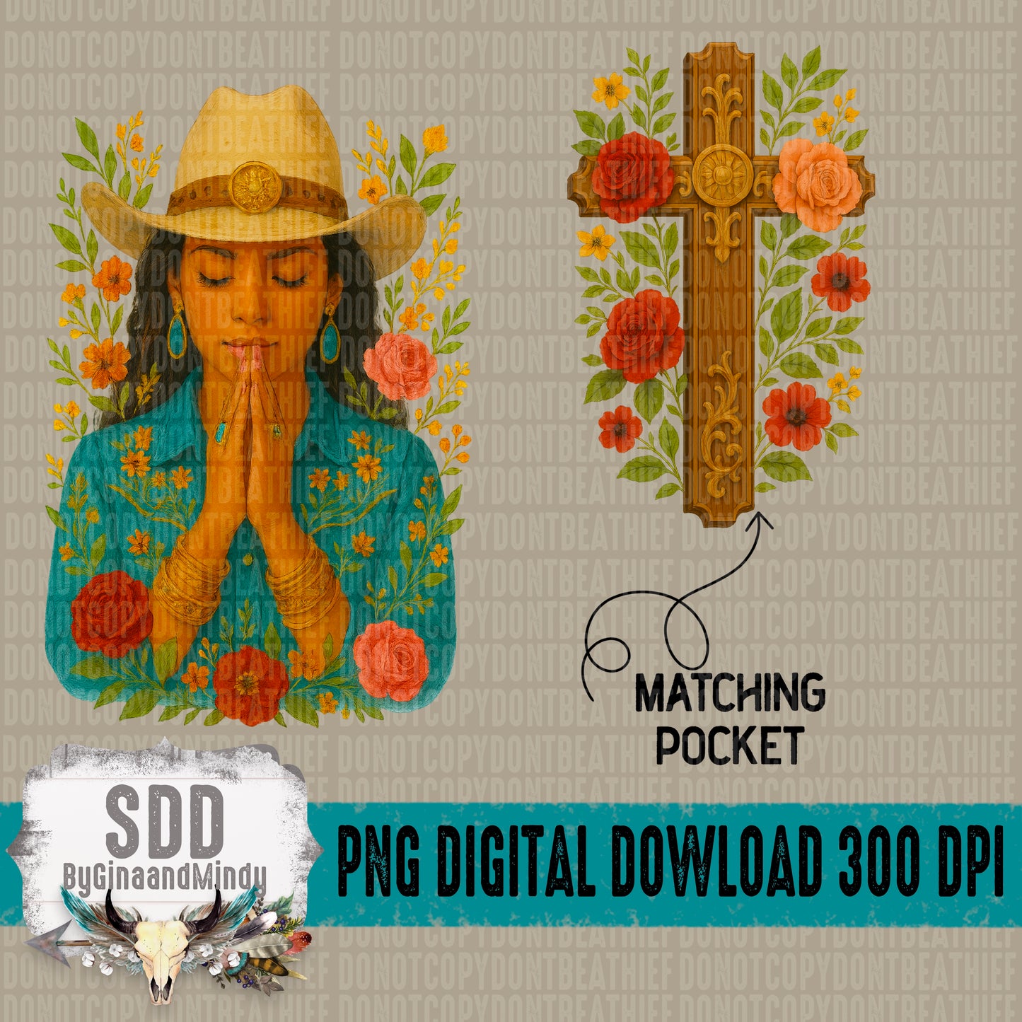 Praying Cowgirl Bundle; Light, Medium, Dark Skin