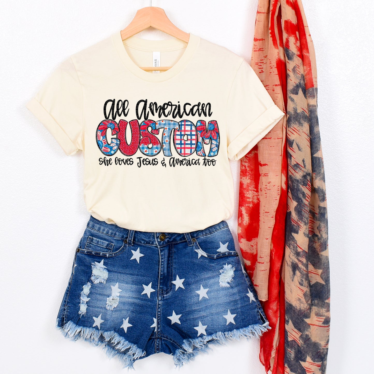 She Loves Jesus & America Too; CUSTOM