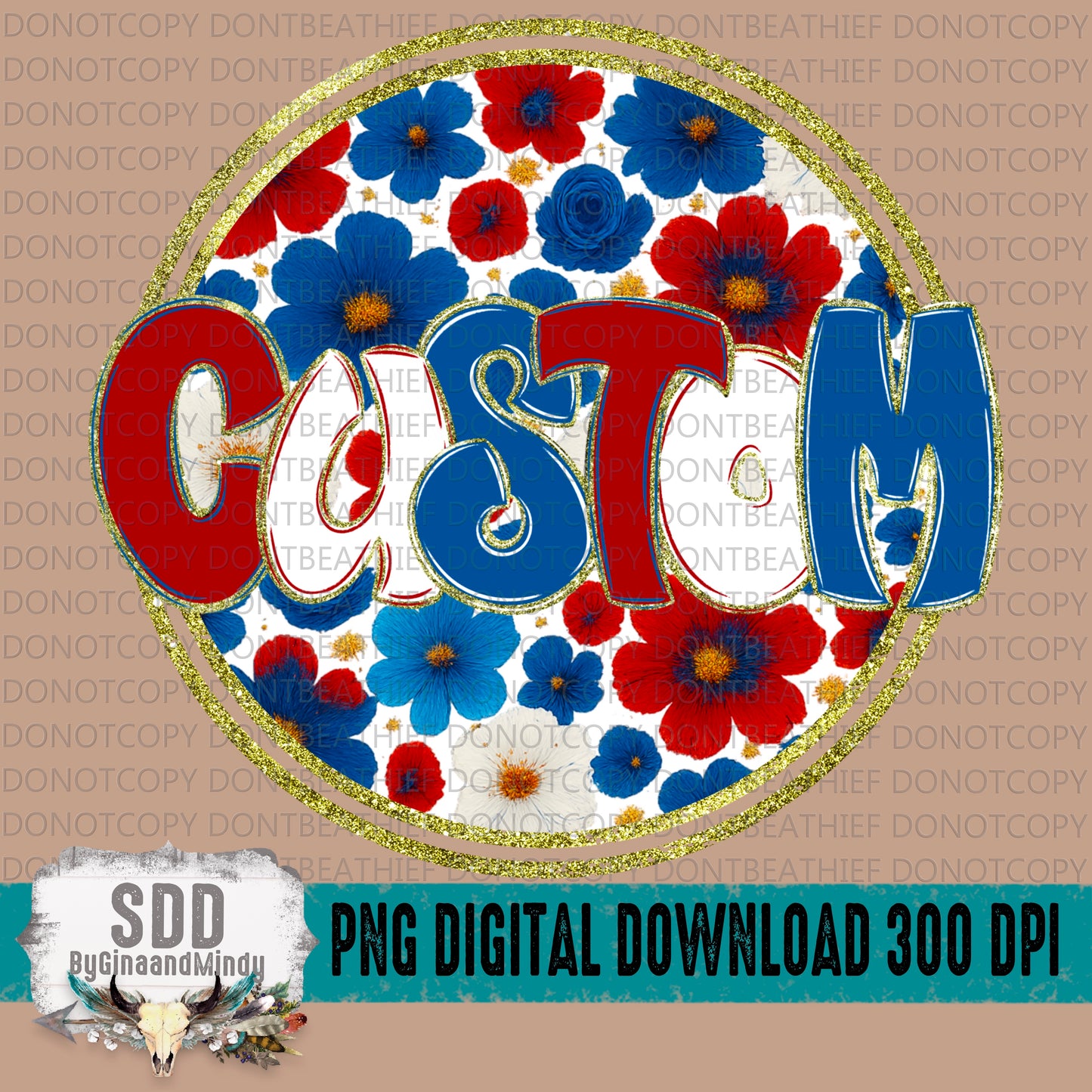 American Floral CUSTOM Name