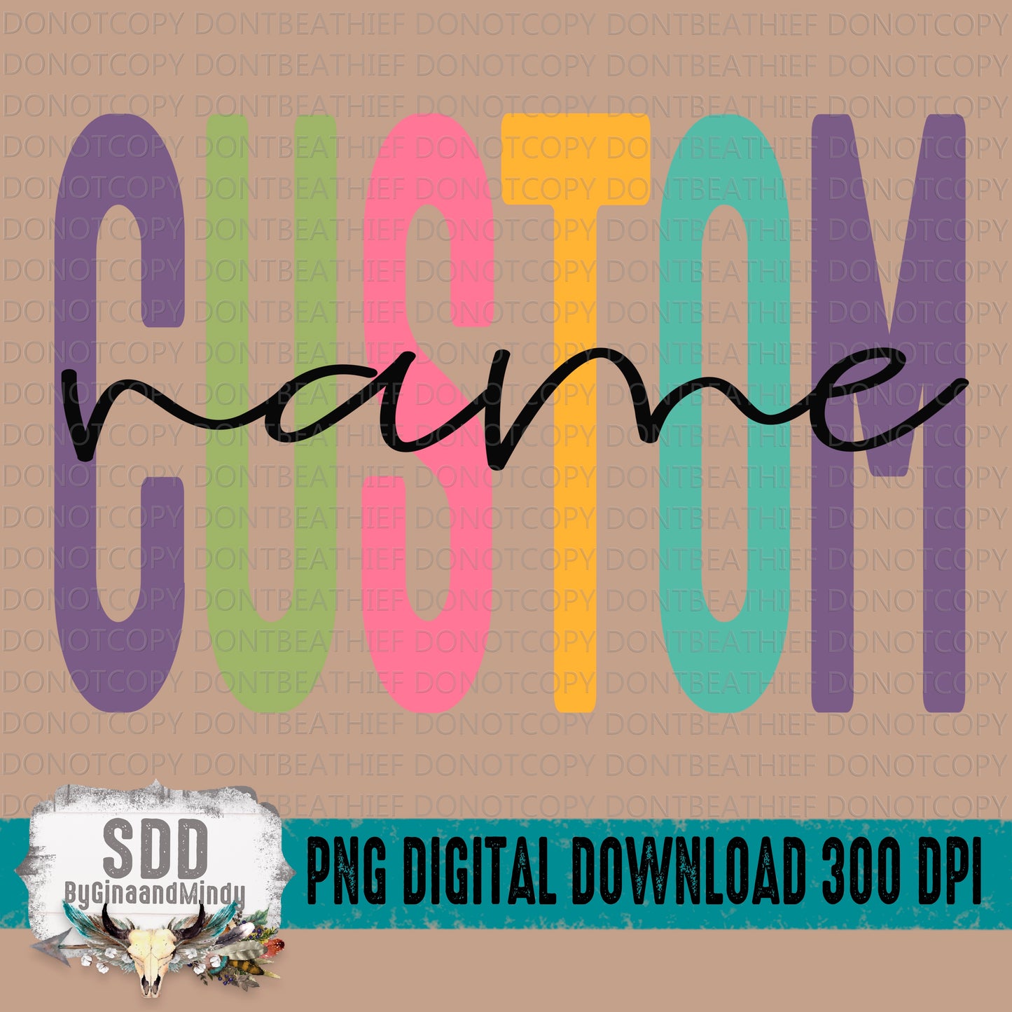 Spring Floral Name - Custom