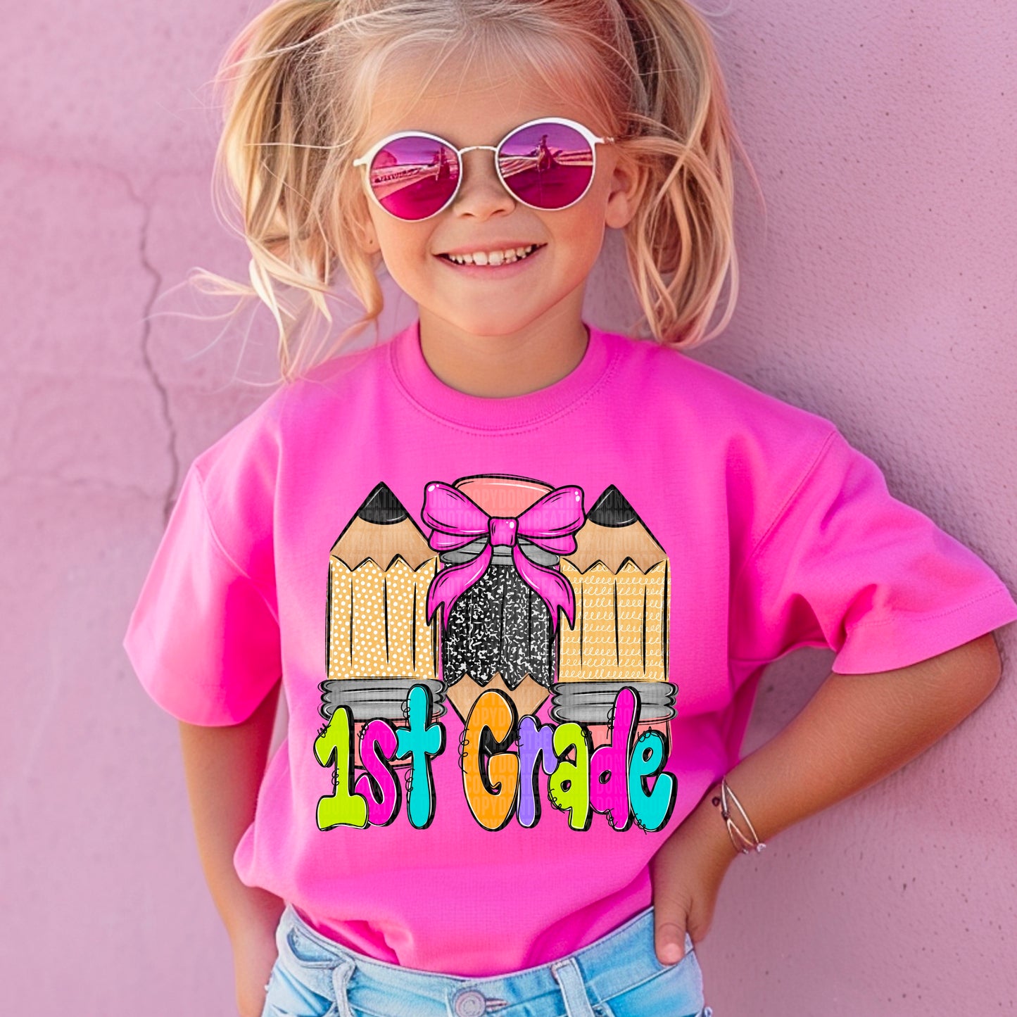 Doodle Pencil Collection Girl; 1st Grade