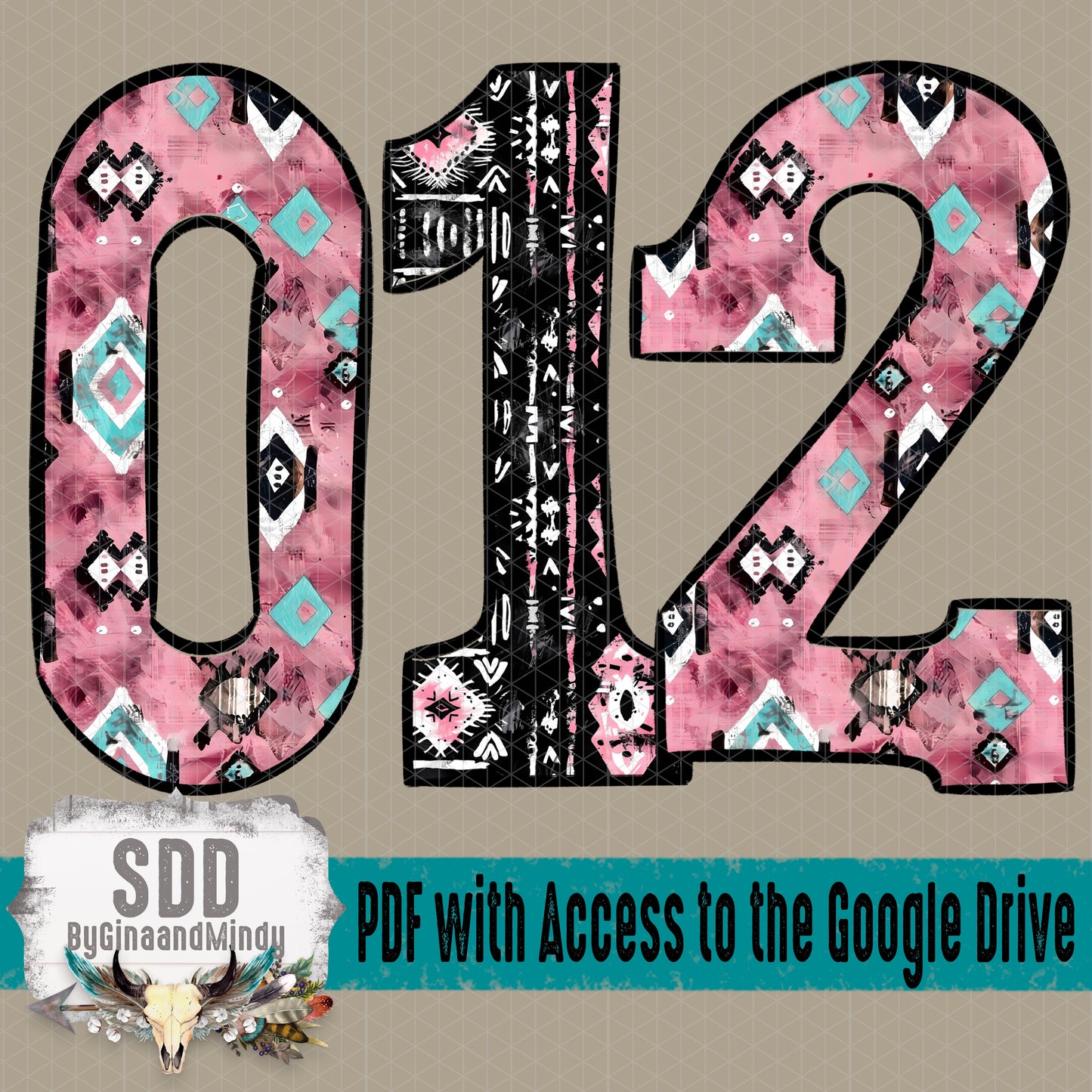 Ethnic Navajo Alpha (2 Sets Uppercase, 0-9)