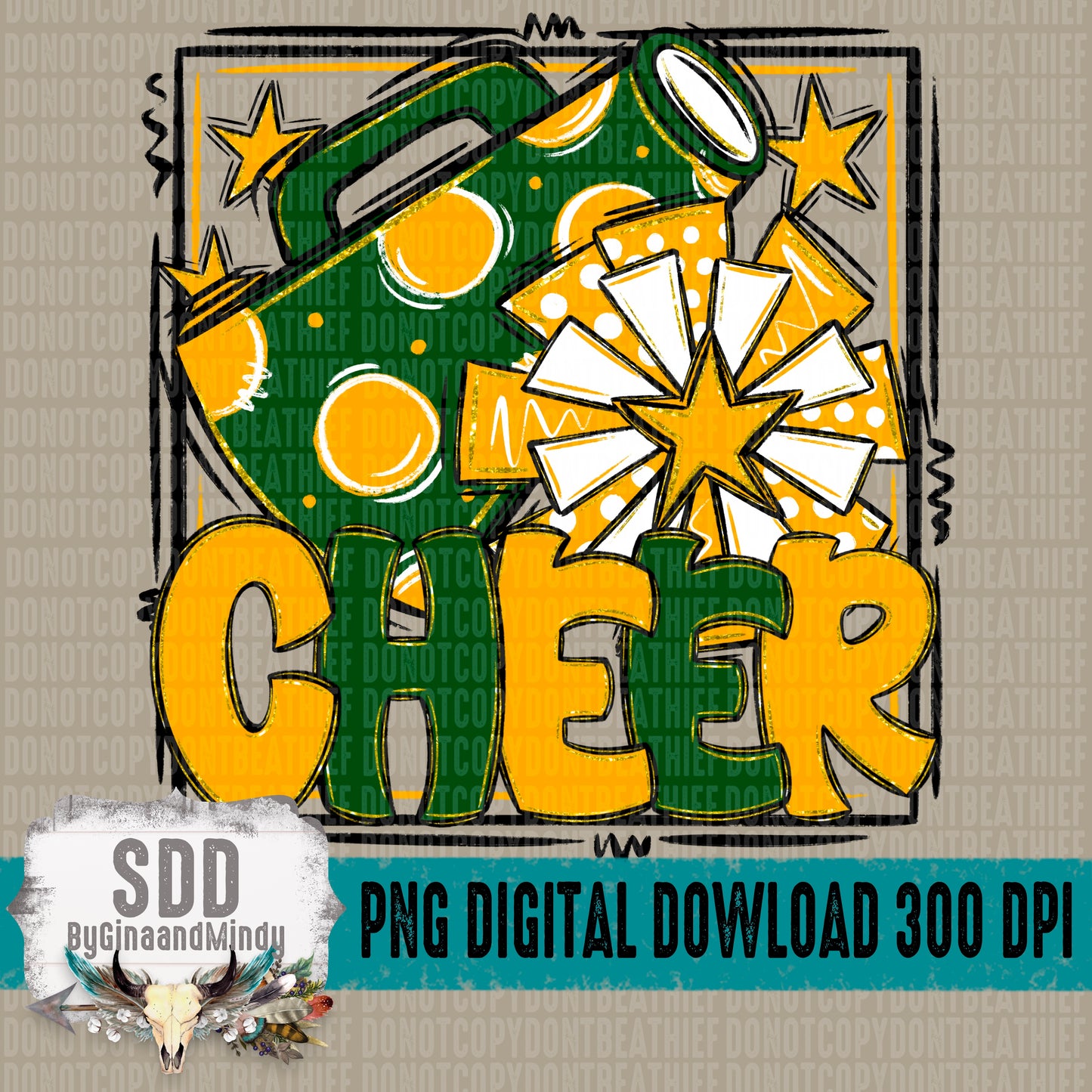 Cheer Bundle; Forest Green & Yellow Gold