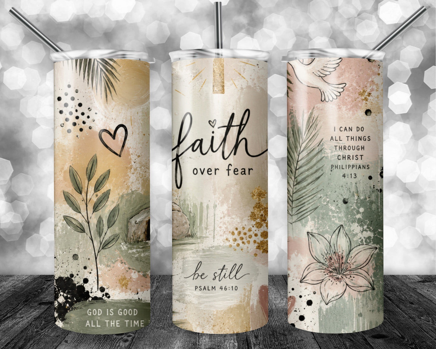 Muted Faith Mixed Media Digital Paper (Not Seamless)