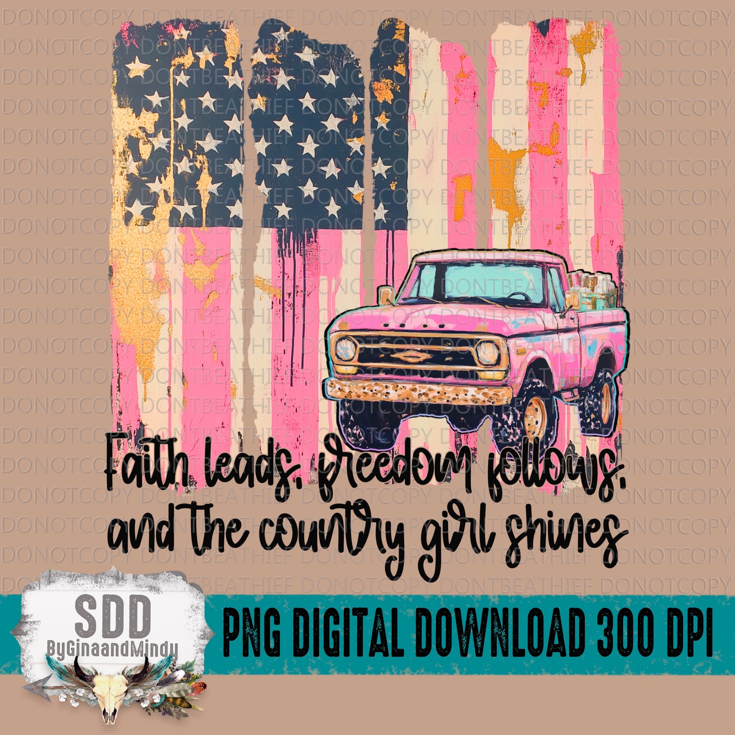 Faith Leads Freedom Follows Vintage
