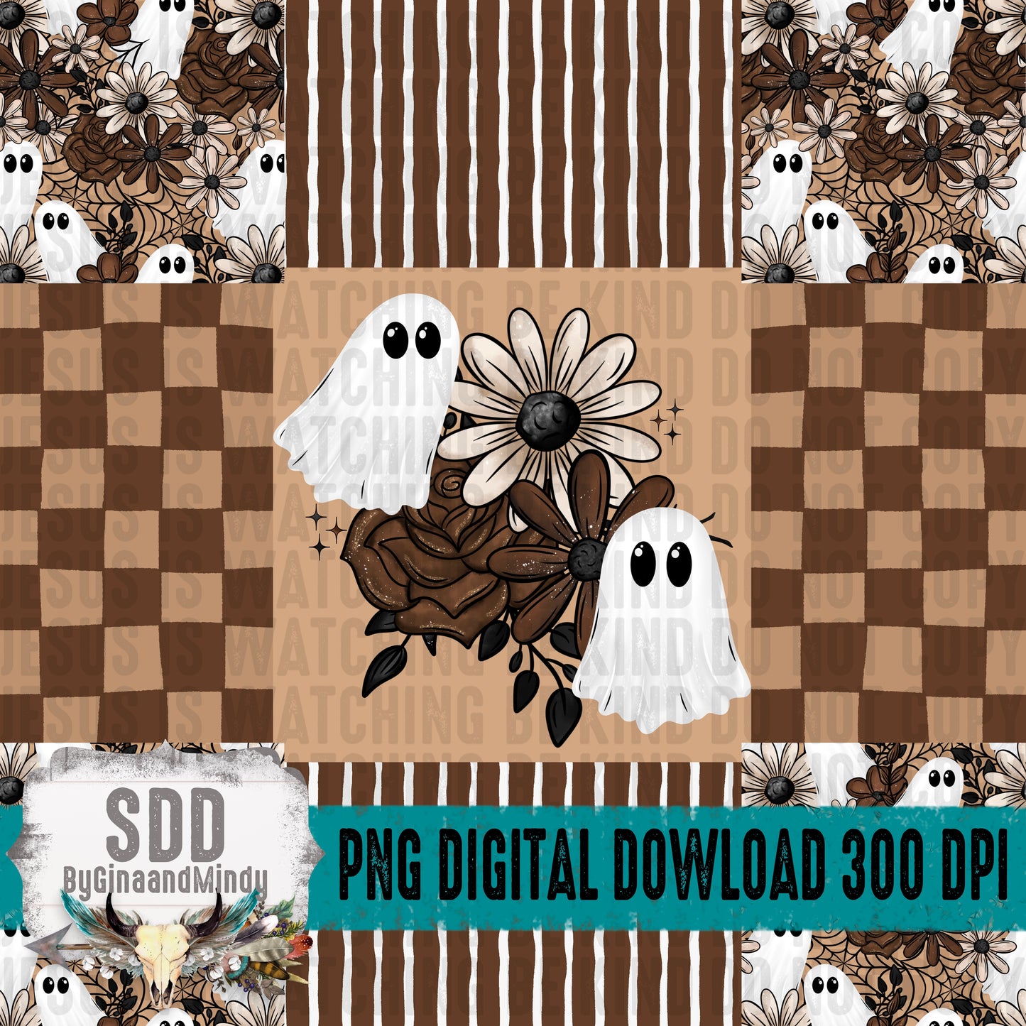 Fall Ghostie Patchwork Seamless Bundle