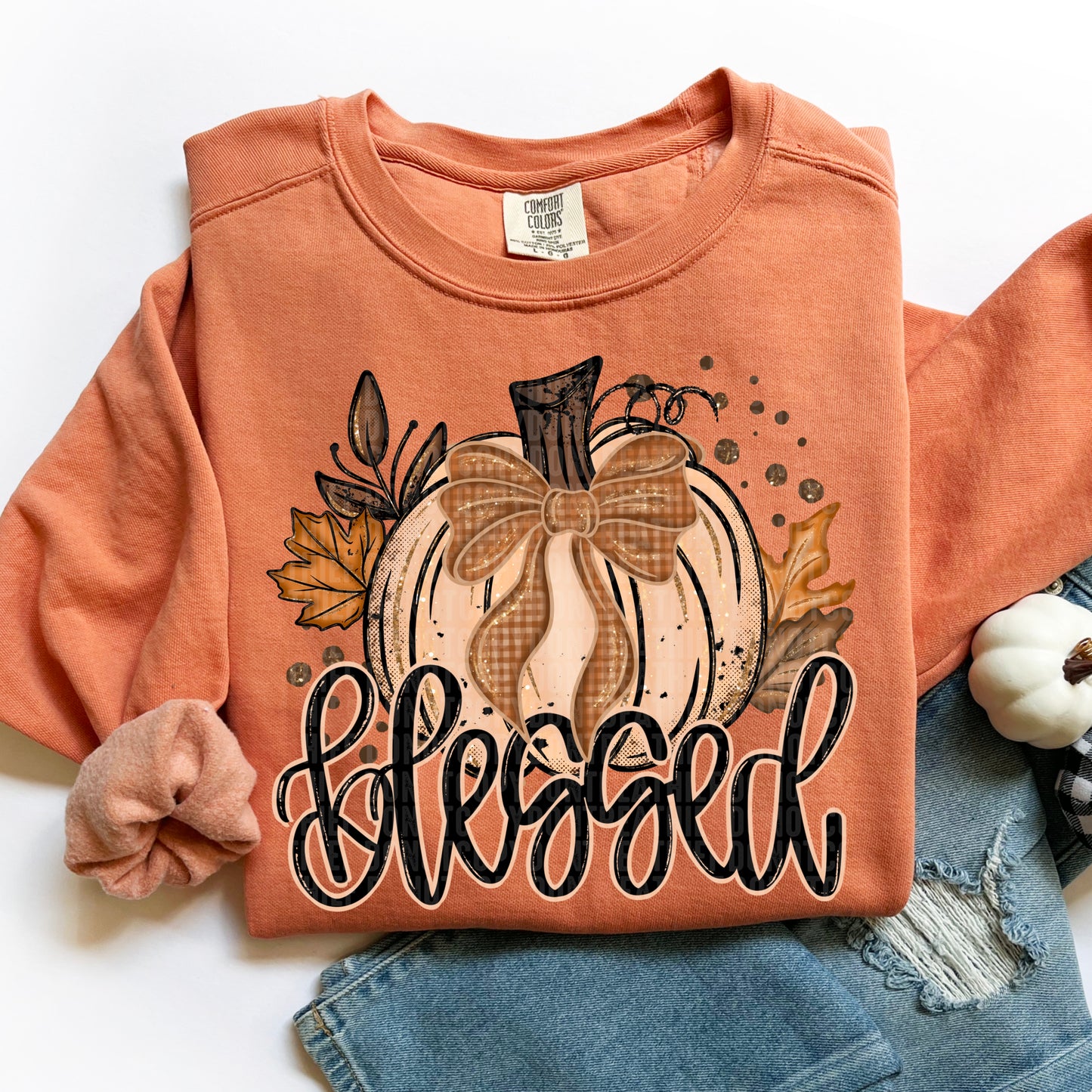 Blessed Fall Glitter Pumpkin