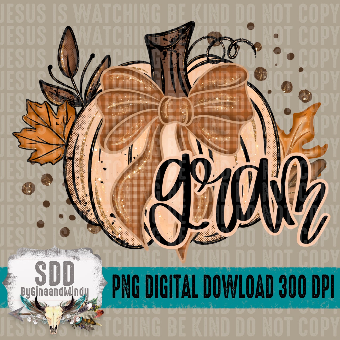 Fall Glitter Pumpkin; Gram