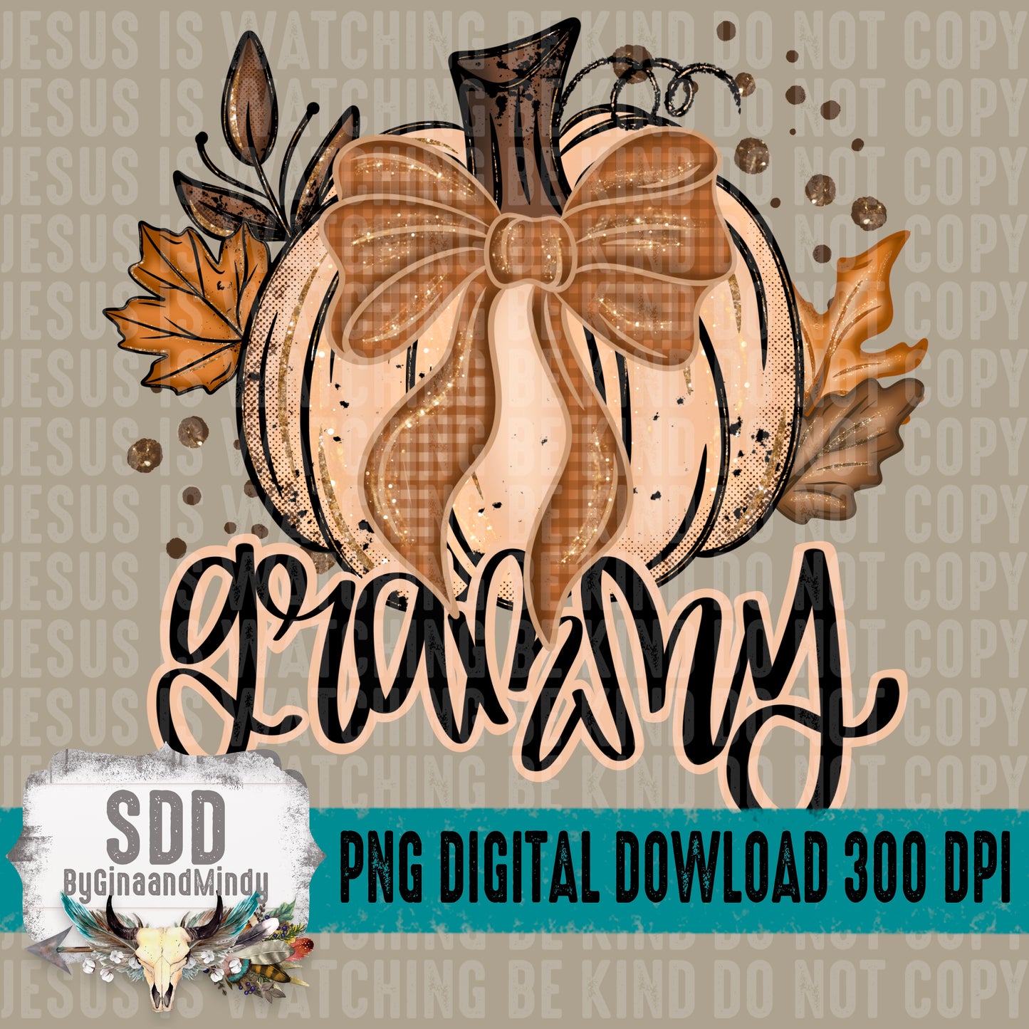 Fall Glitter Pumpkin; Grammy