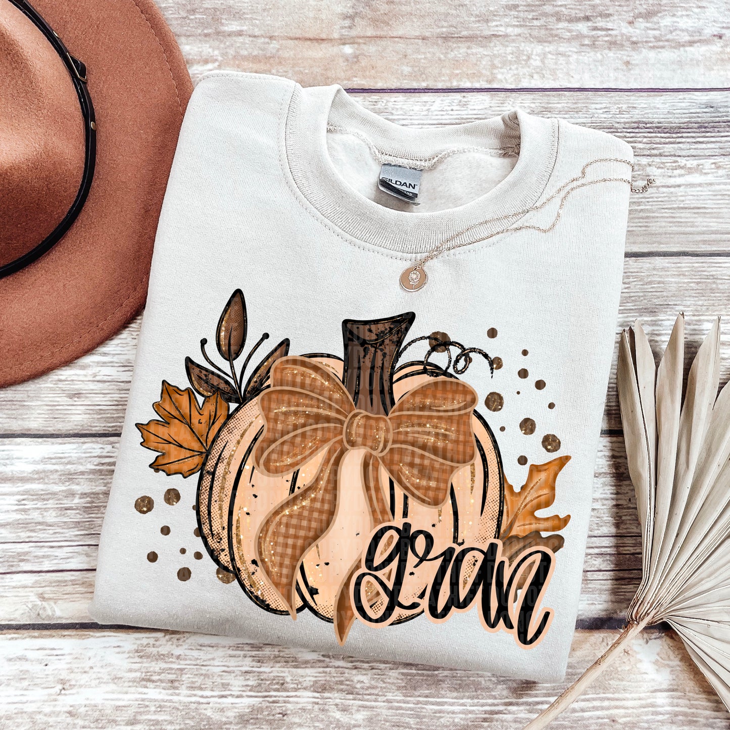 Fall Glitter Pumpkin; Gran