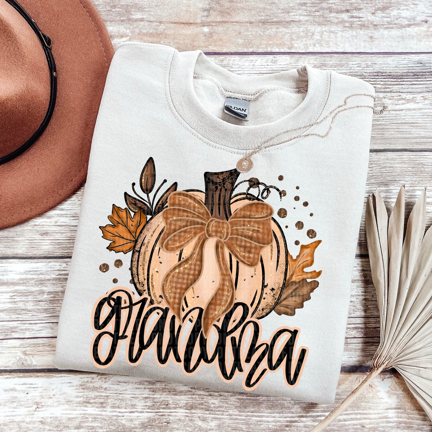 Fall Glitter Pumpkin; Grandma