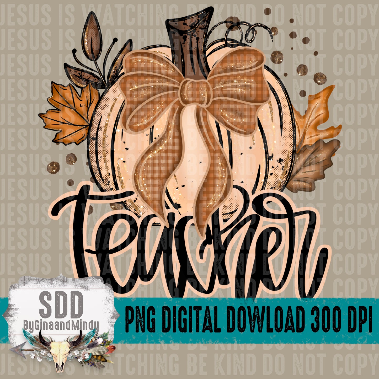 Fall Glitter Pumpkin; Teacher